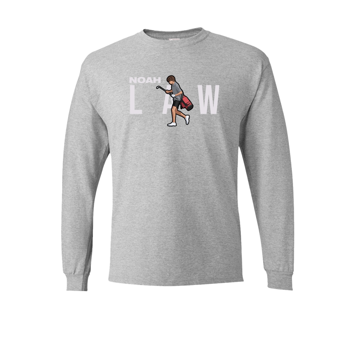 Long Sleeve Tee — Player Name in Grey