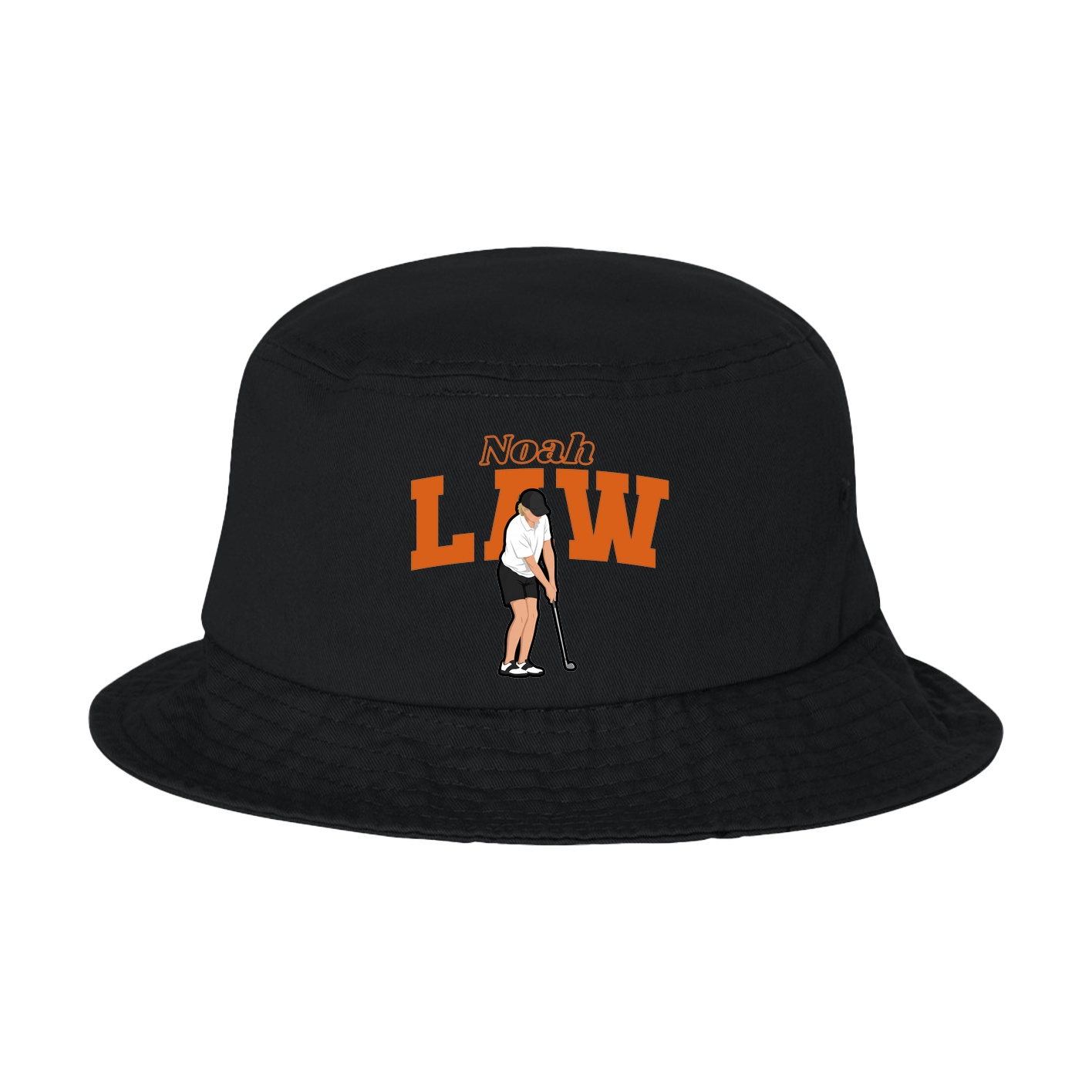 Bucket Cap — Name Arch in Black