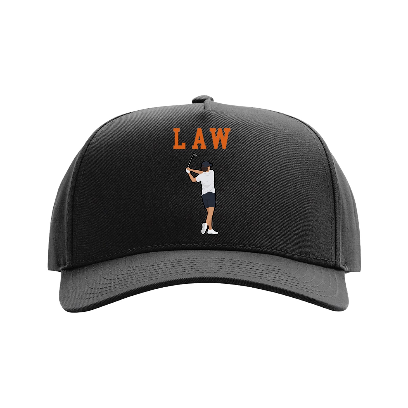 Full Fabric Five-Panel Champ Cap — Shirsey in Black