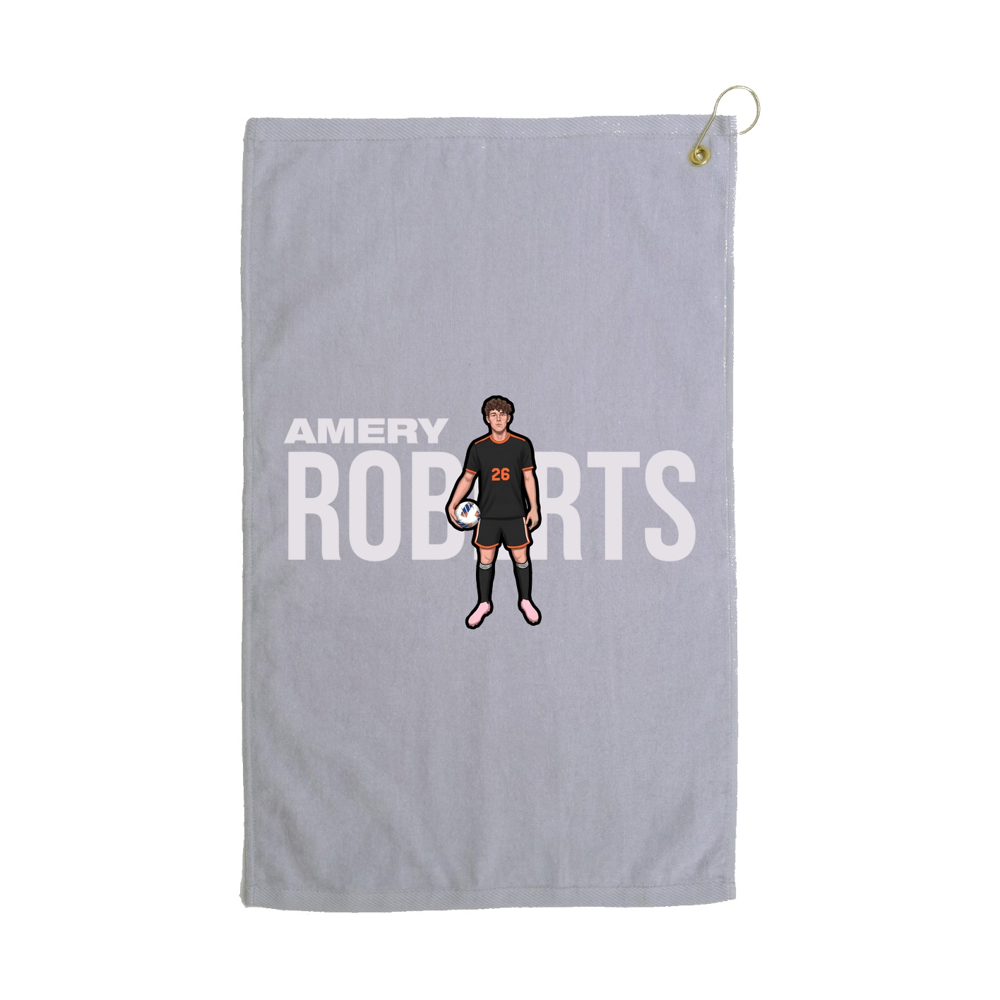 Golf Towel — Player Name in Grey