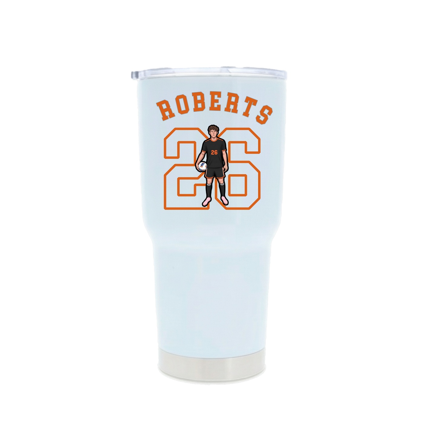 30oz Stainless Steel Tumbler — Shirsey Arch in White