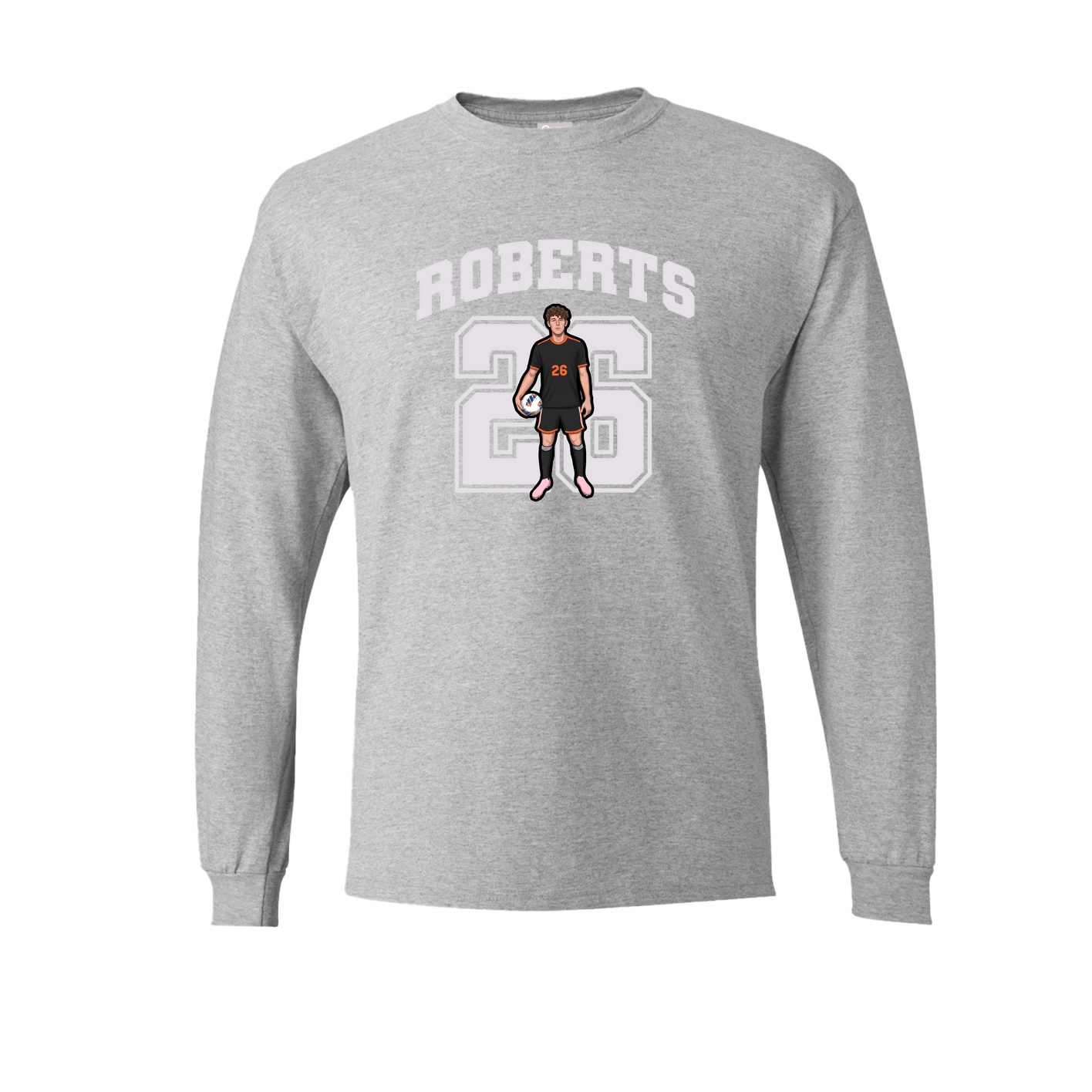 Long Sleeve Tee — Number in Grey