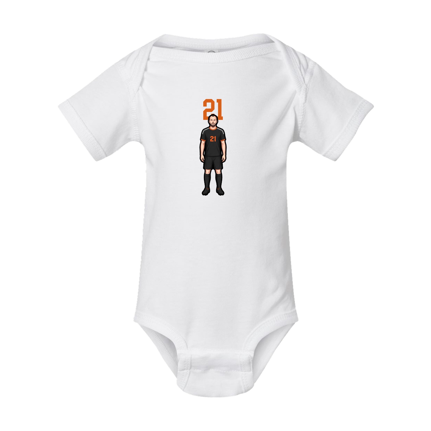 Baby Onesie — Number Top in White