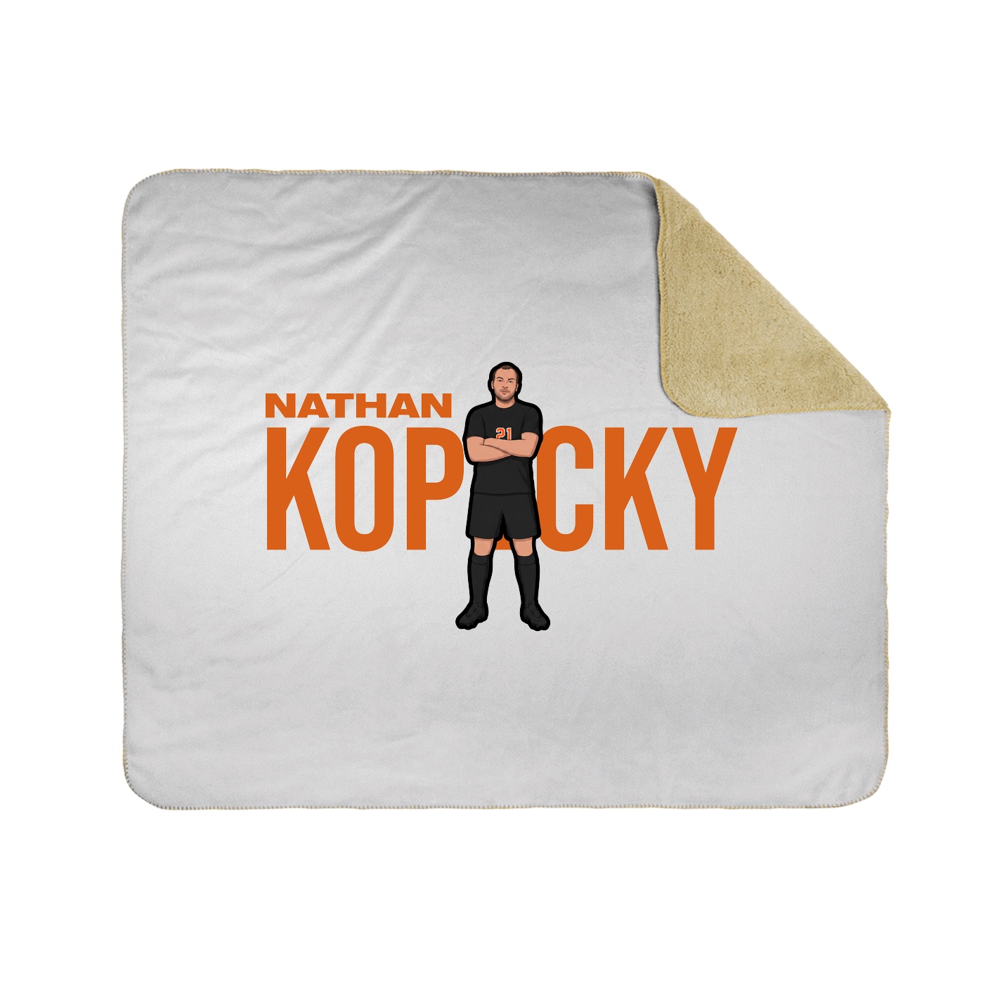 Throw Blanket — Player Name in White