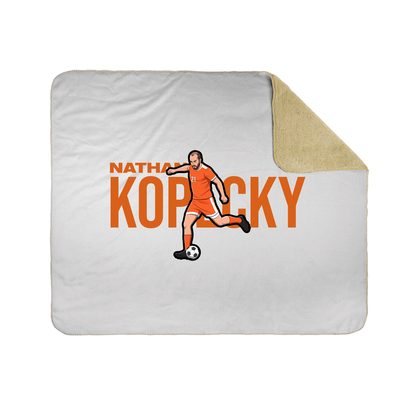 Throw Blanket — Player Name in White