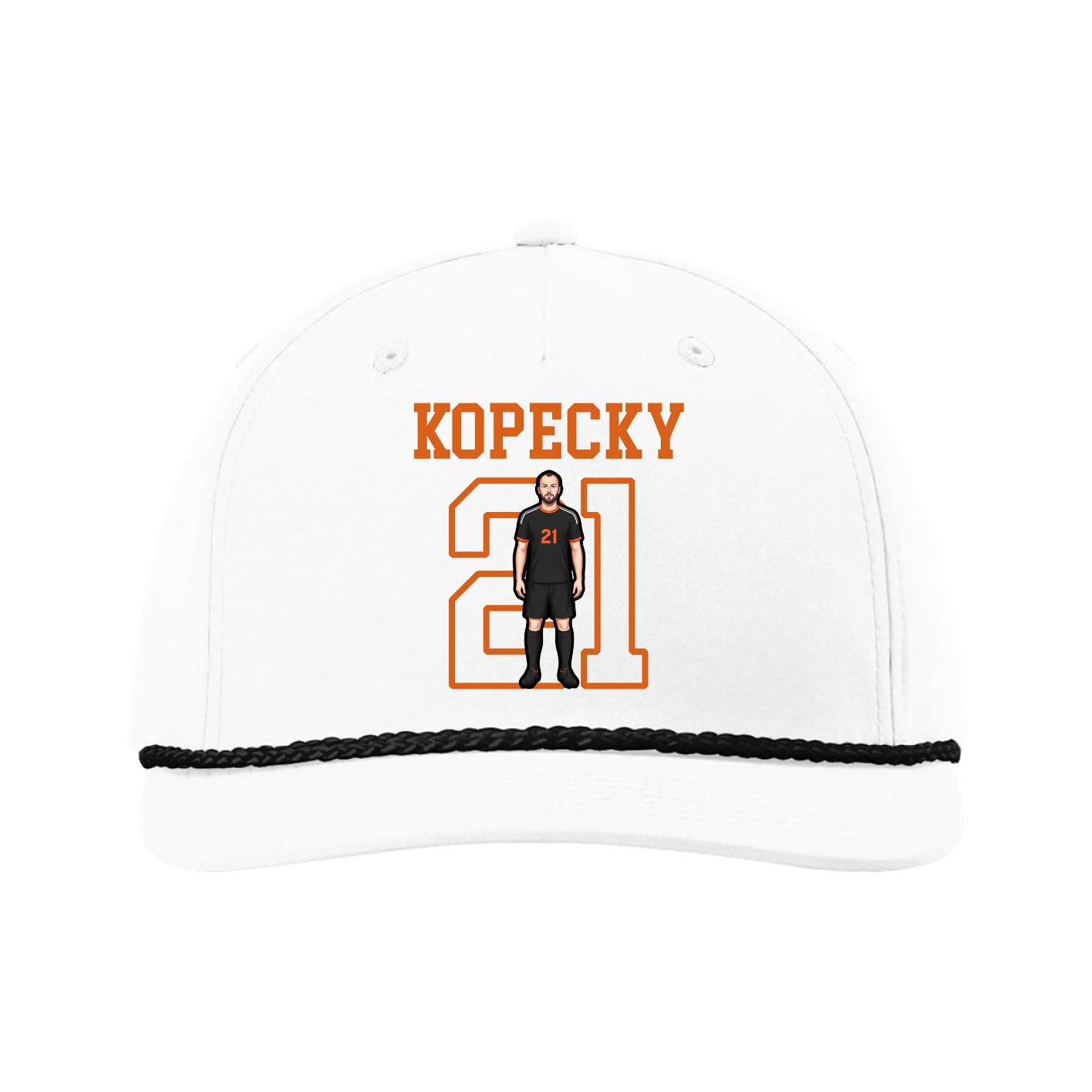 Five-Panel Classic Rope Cap — Shirsey in White