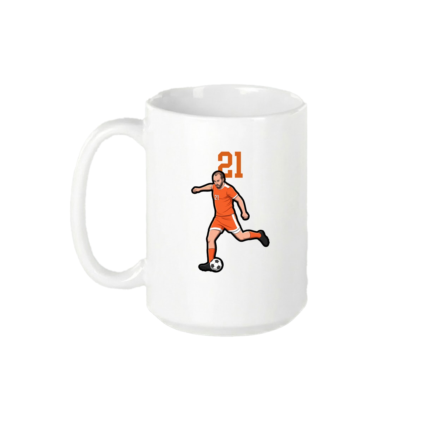 15oz Coffee Mug — Number Top in White