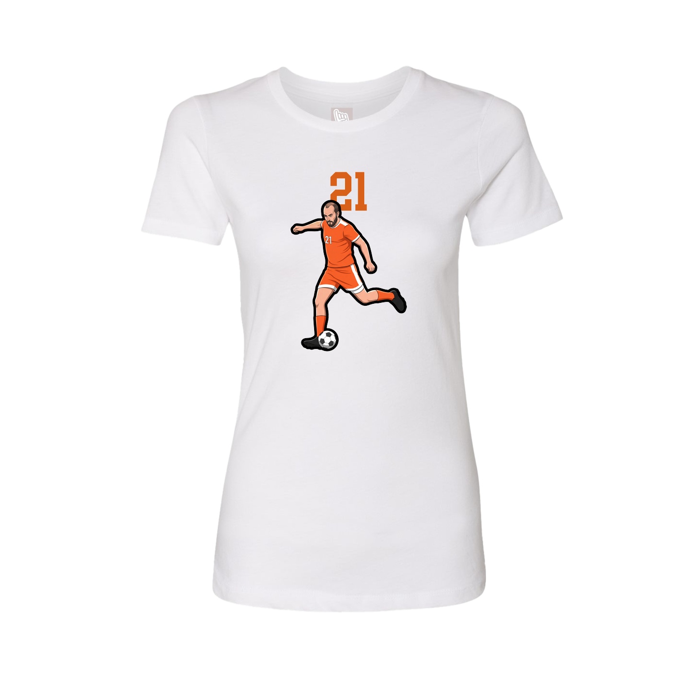 Fitted Women's Tee — Number Top in White