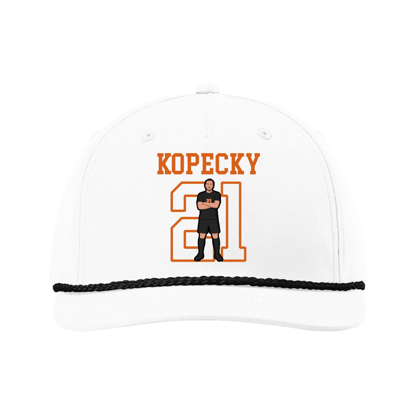Five-Panel Classic Rope Cap — Shirsey in White