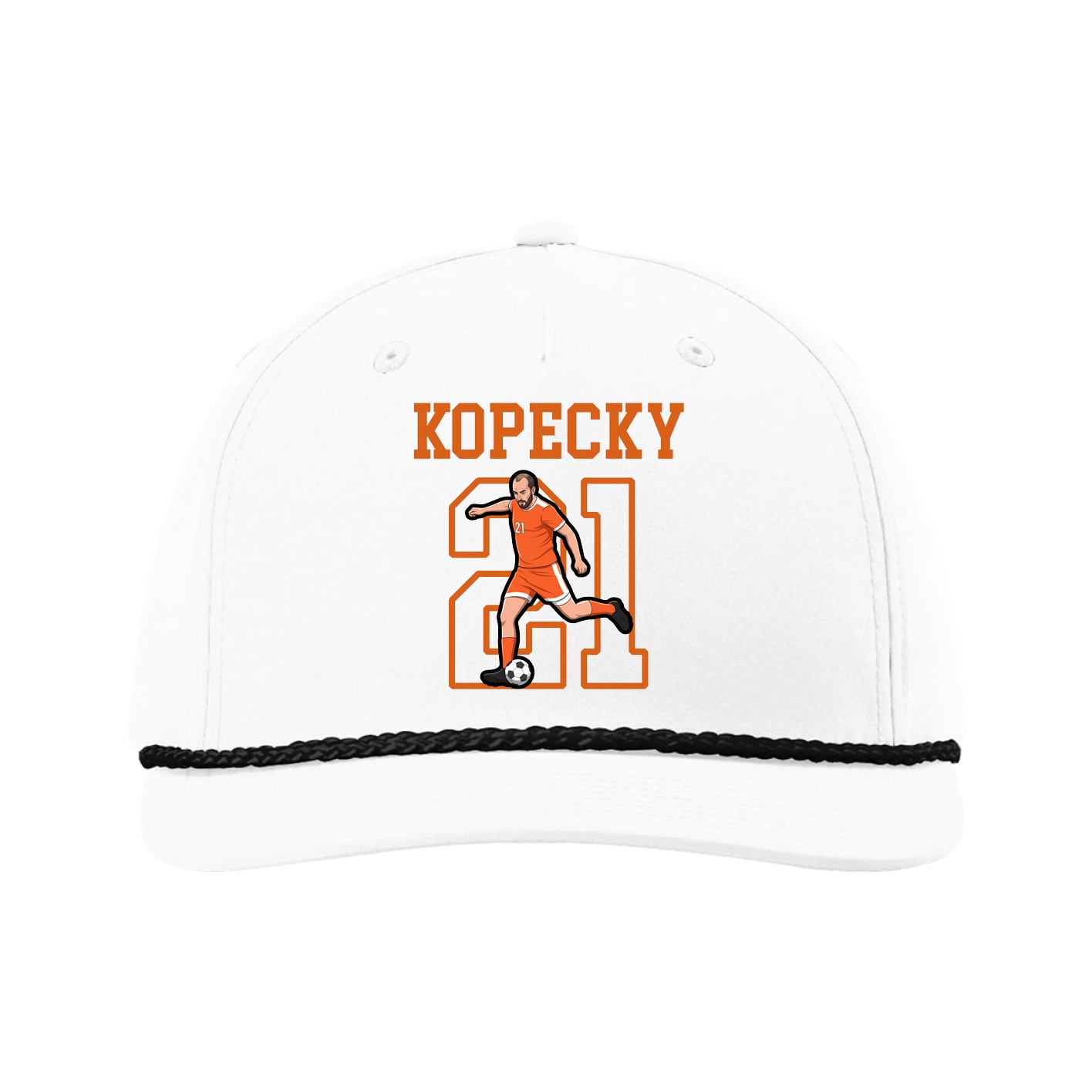Five-Panel Classic Rope Cap — Shirsey in White