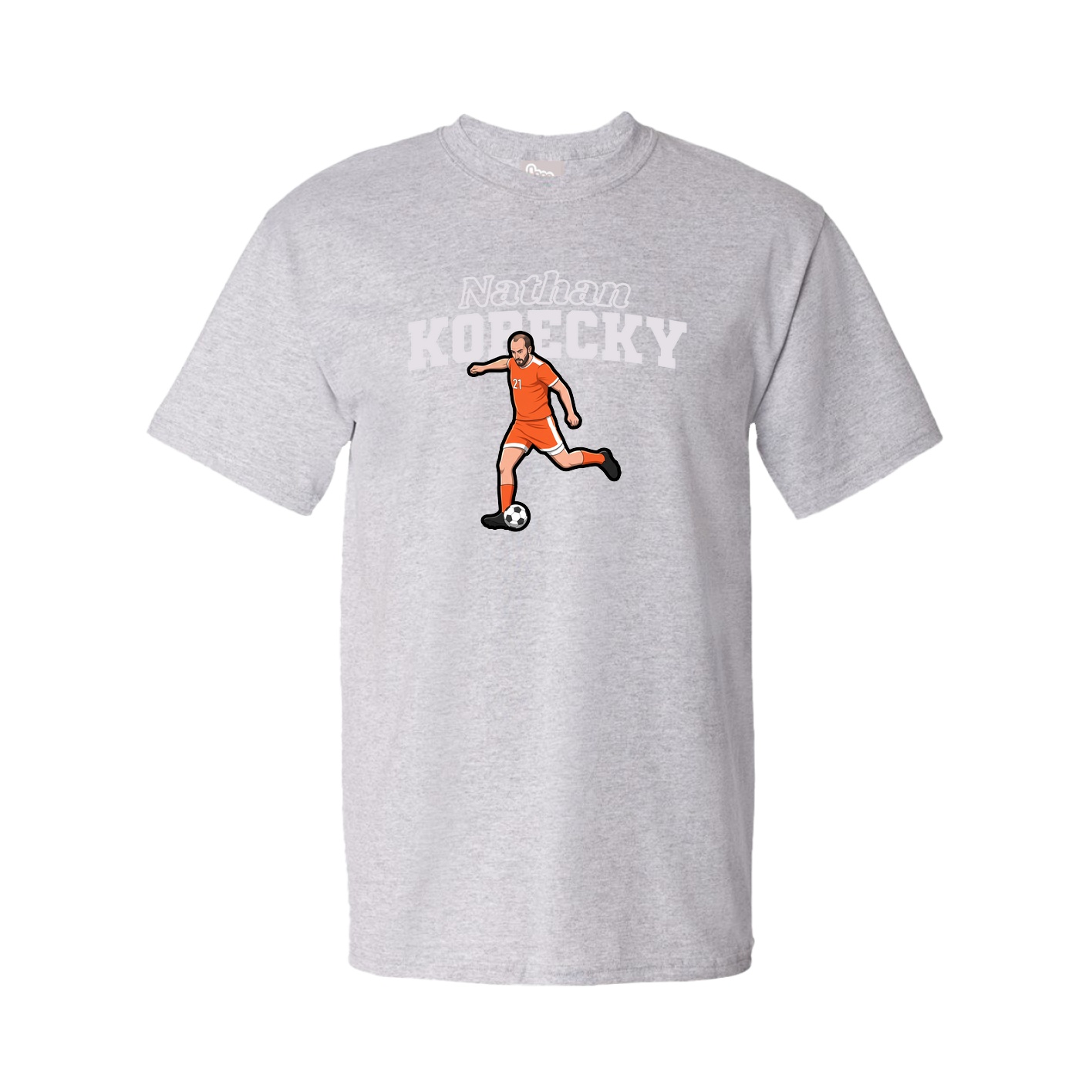 Youth Tee — Name Arch in Grey