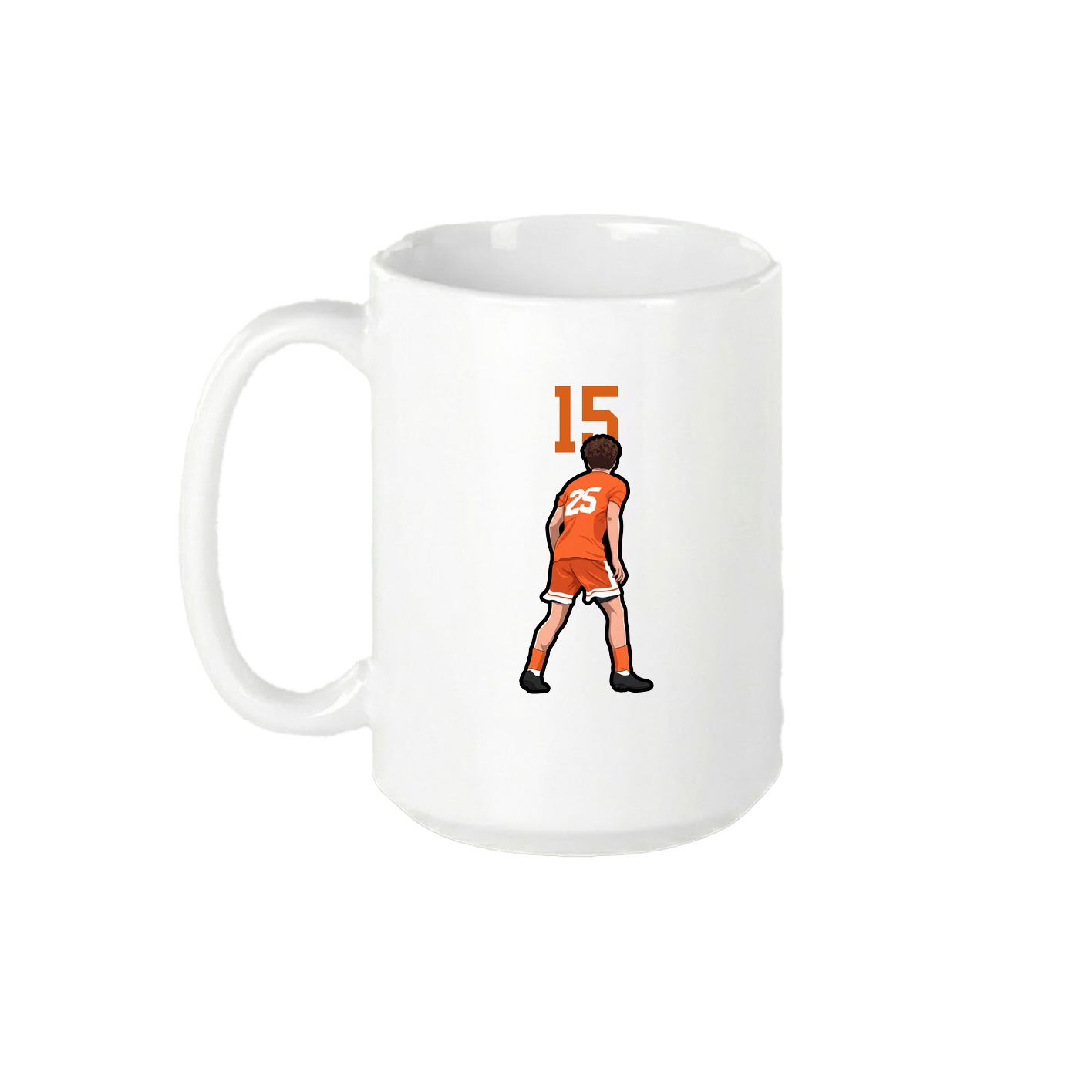15oz Coffee Mug — Number Top in White