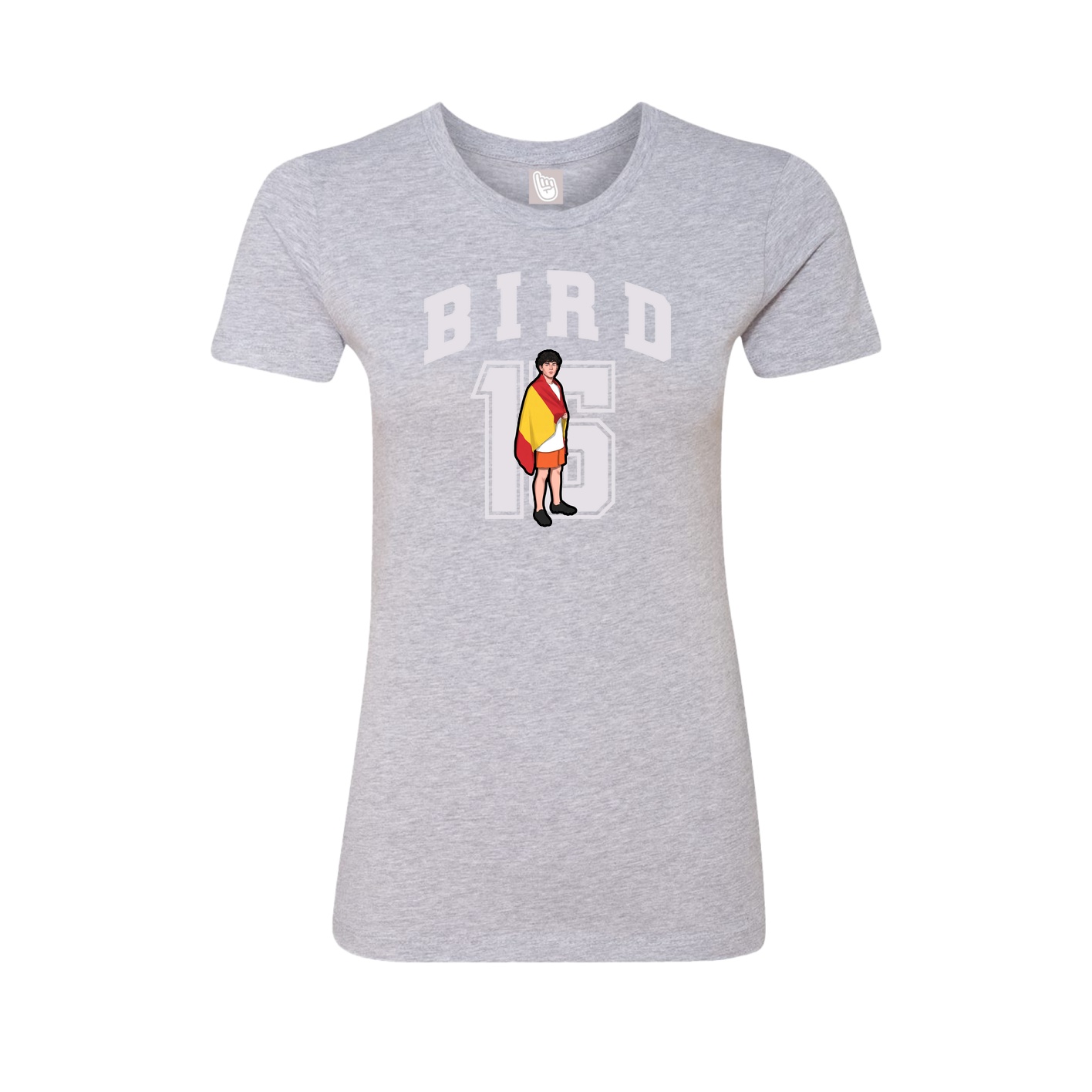 Fitted Women's Tee — Number in Grey