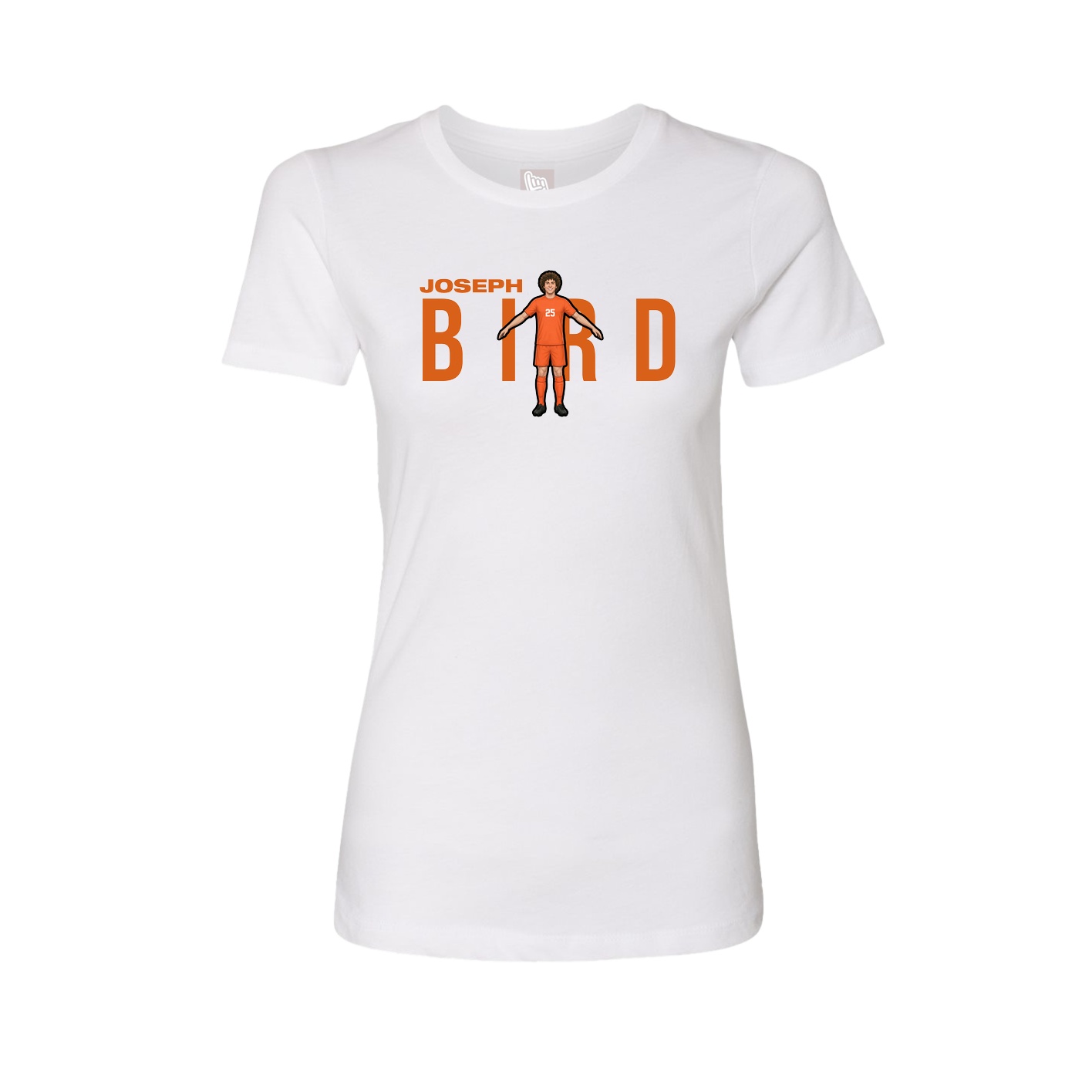 Fitted Women's Tee — Player Name in White
