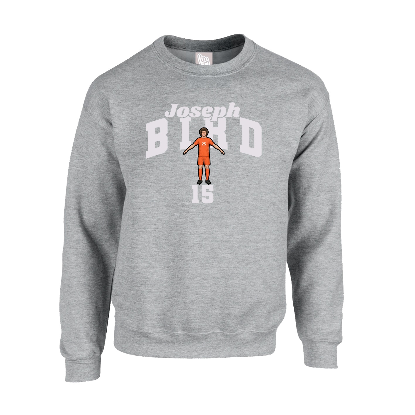 Fleece Crew — Signature Arch in Grey