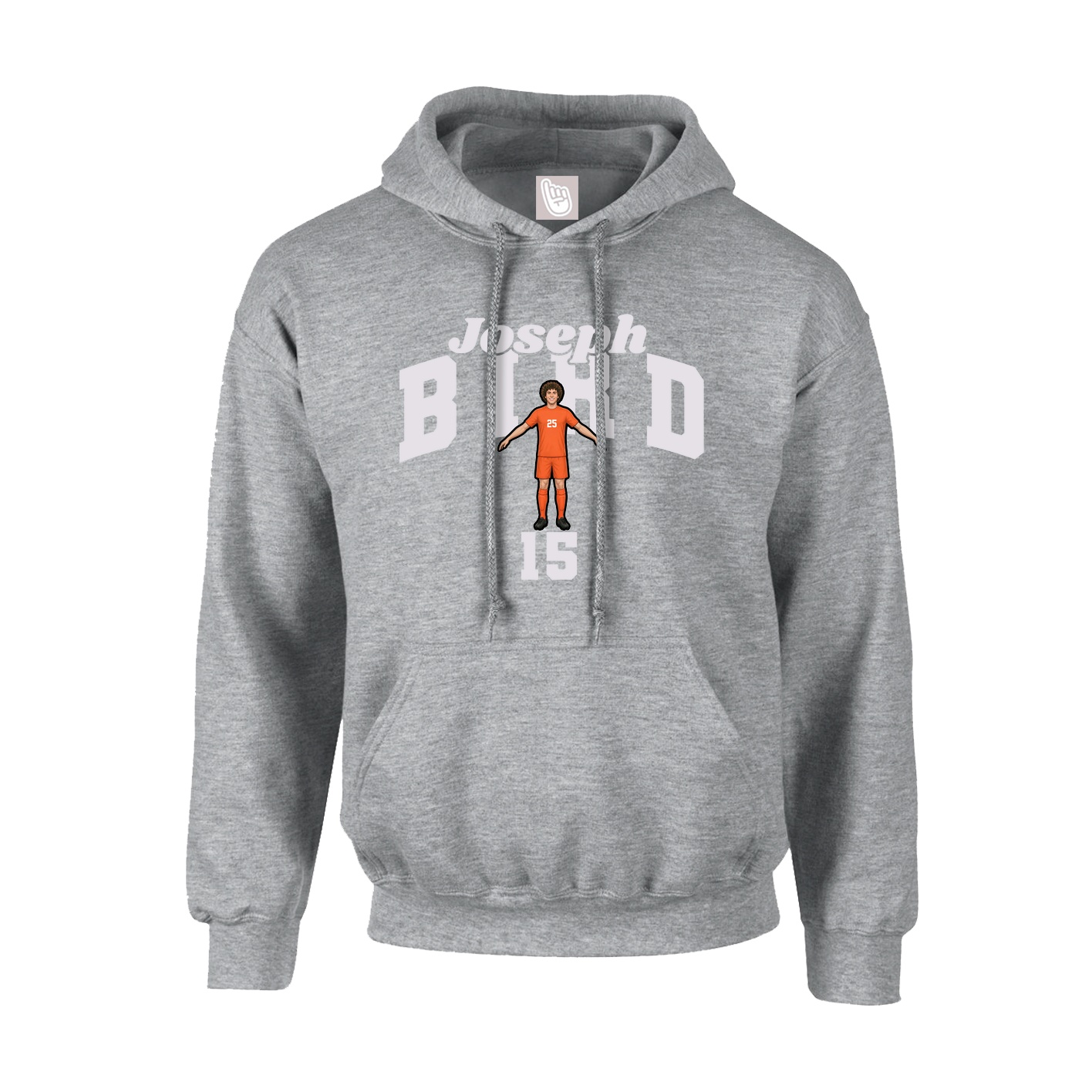 Youth Hoodie — Signature Arch in Grey