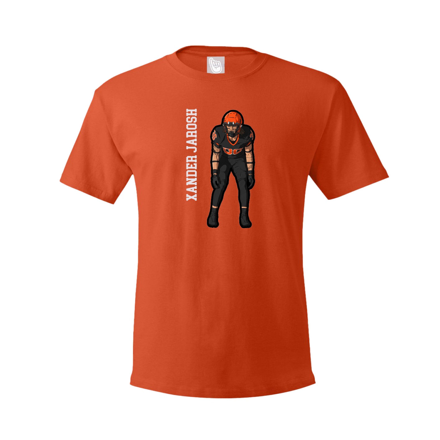 Youth Tee — Name Vertical in Orange