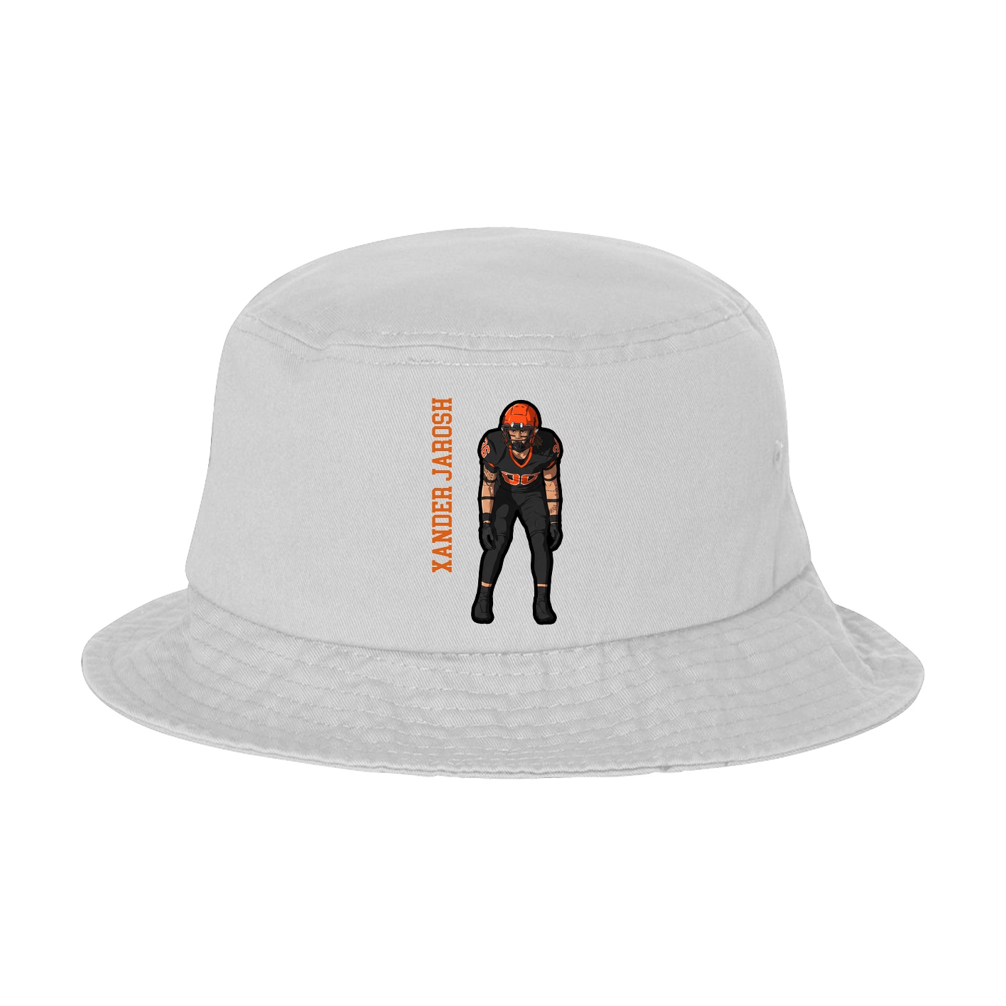 Bucket Cap — Name Vertical in White