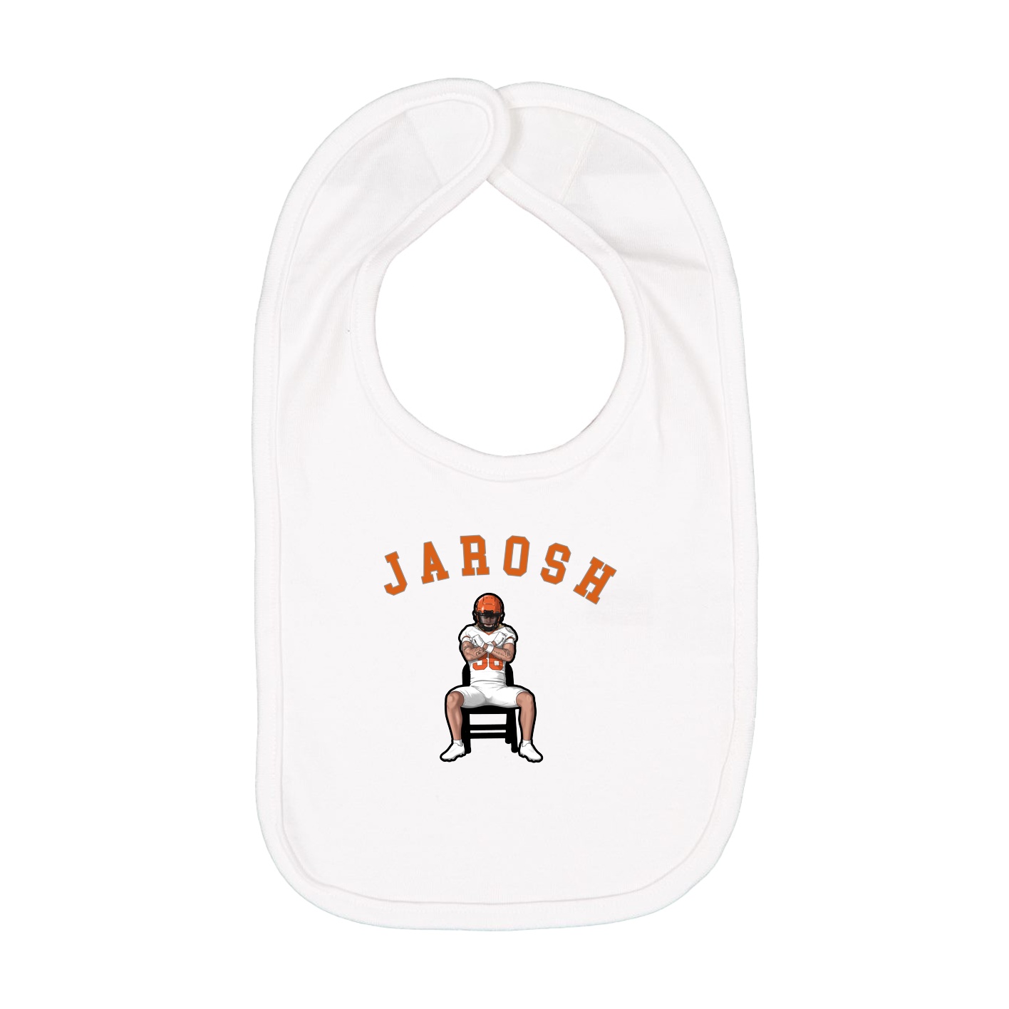 Infant Bib — Shirsey Arch in White