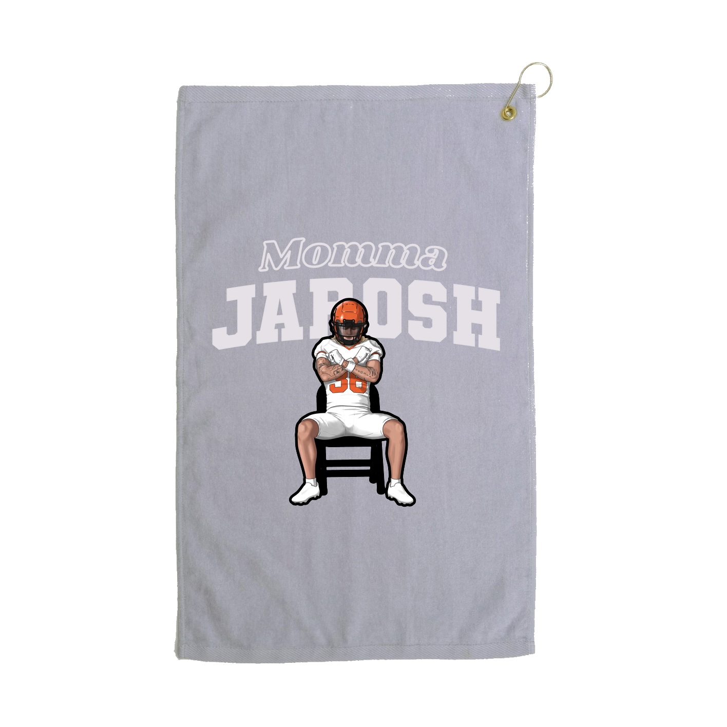 Golf Towel — Mothers Day Block in Grey