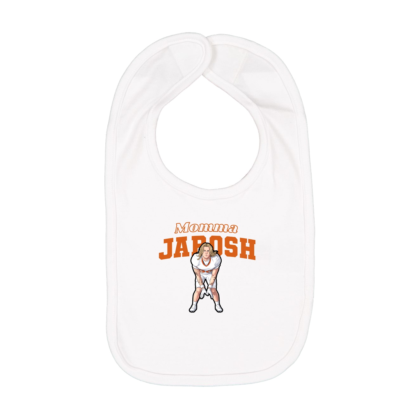 Infant Bib — Mothers Day Block in White