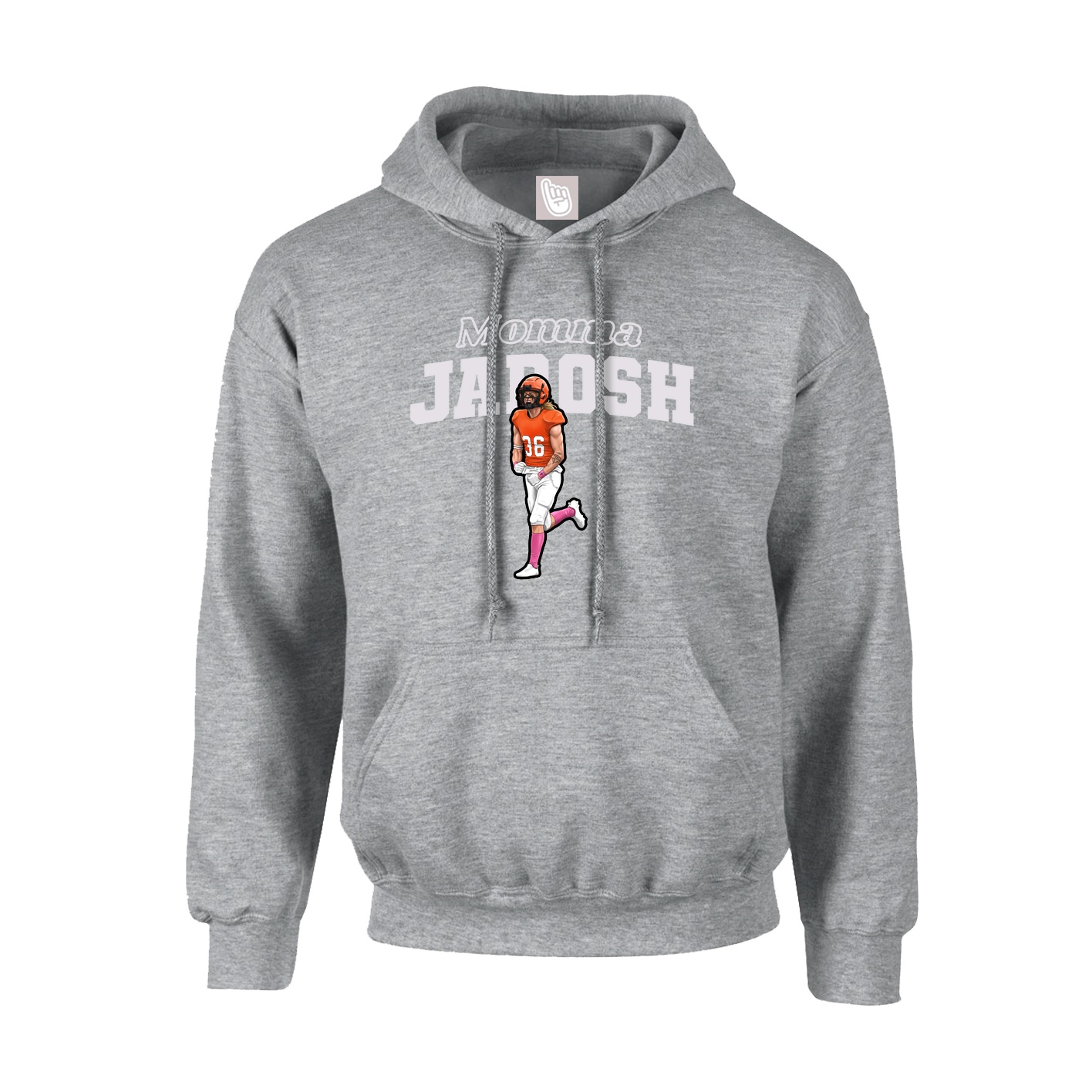 Youth Hoodie — Mothers Day Block in Grey