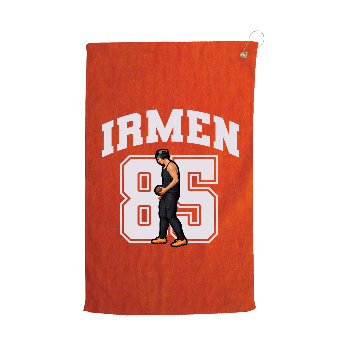 Golf Towel — Number in Orange