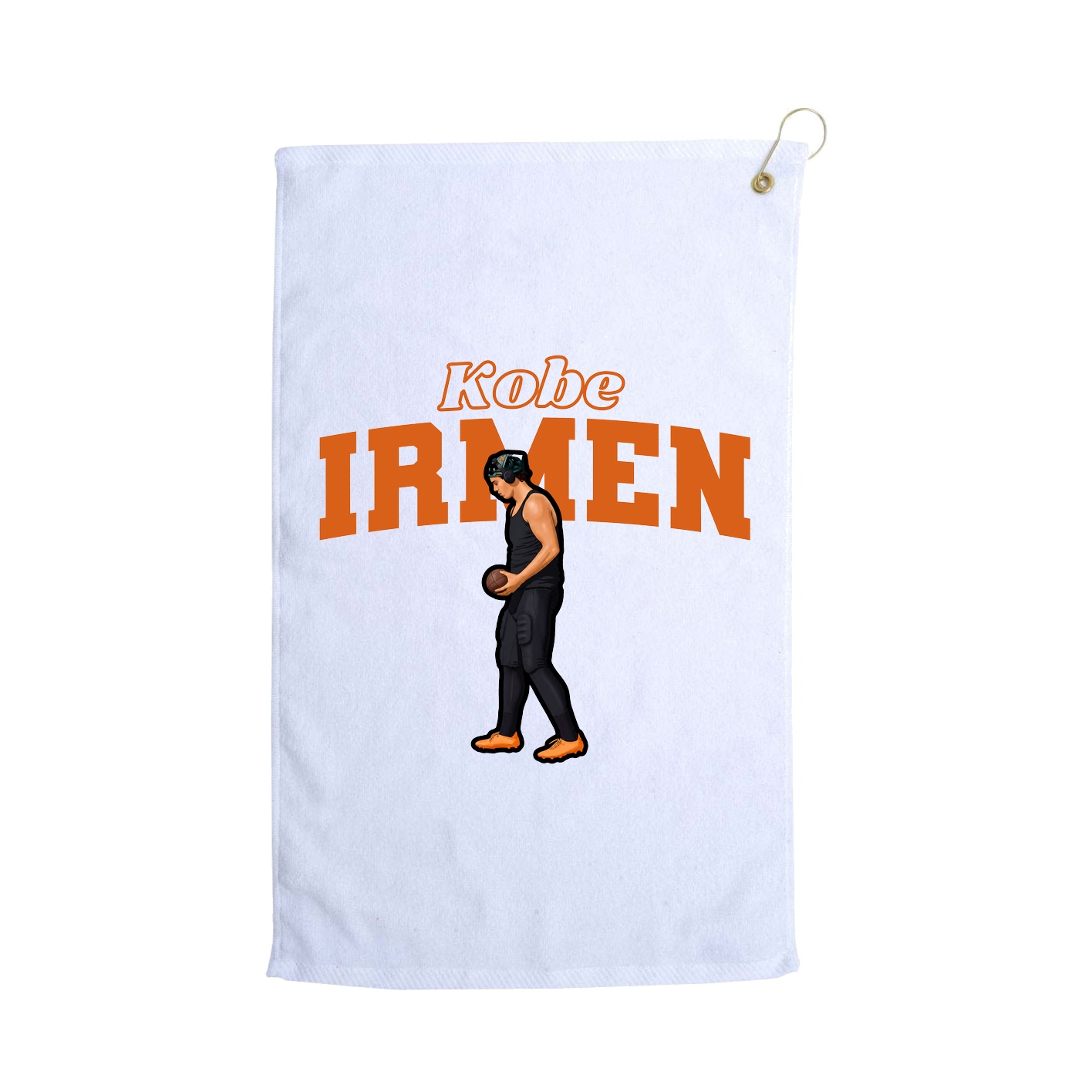 Golf Towel — Name Arch in White