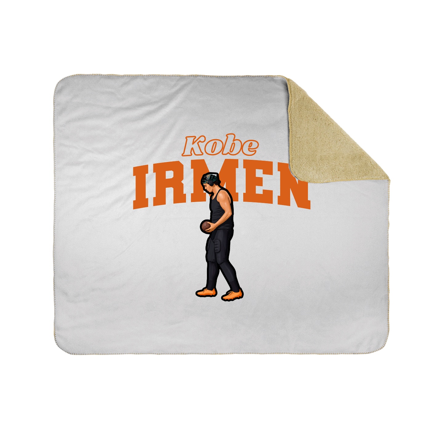 Throw Blanket — Name Arch in White