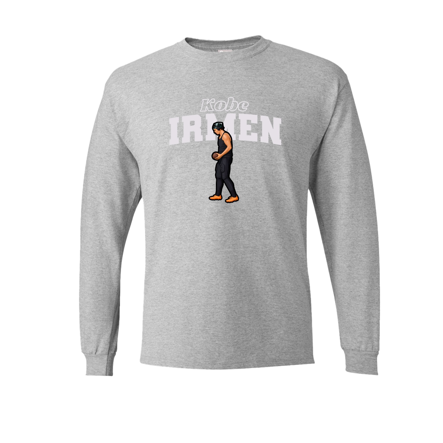 Long Sleeve Tee — Name Arch in Grey