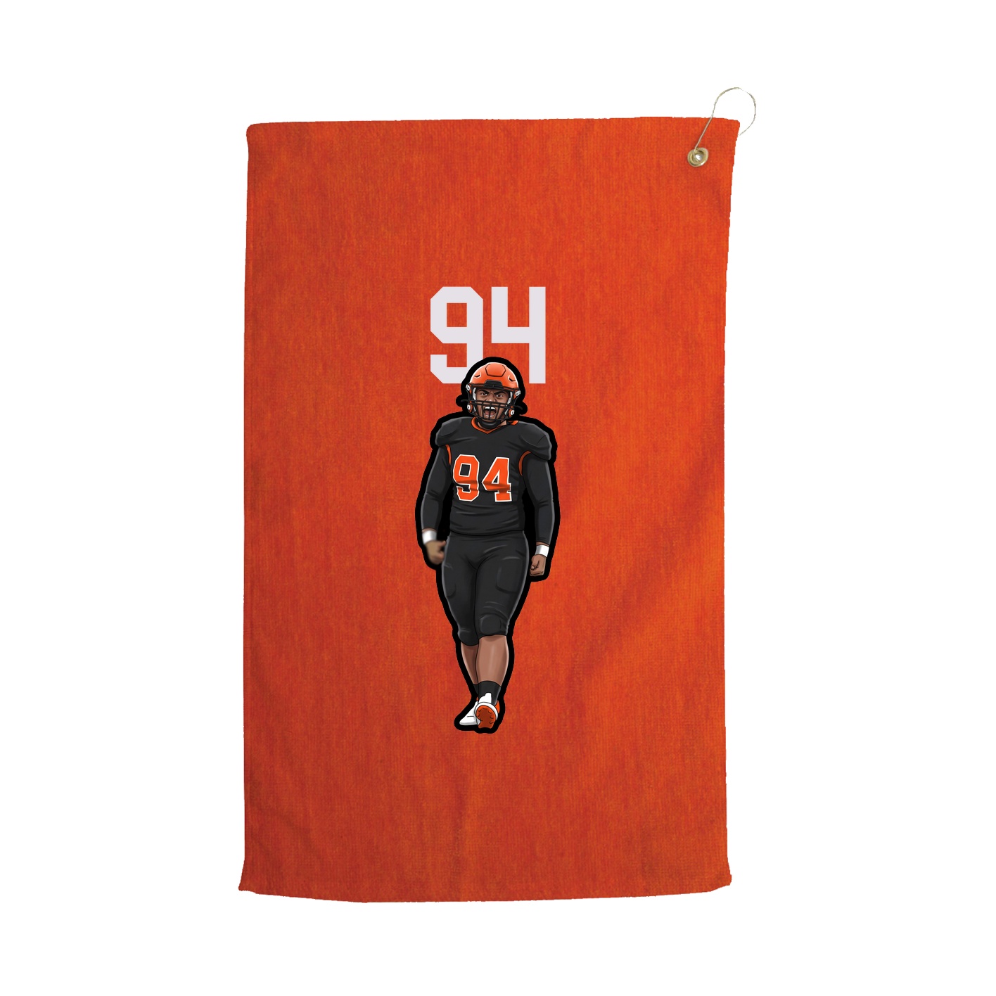 Golf Towel — Number Top in Orange