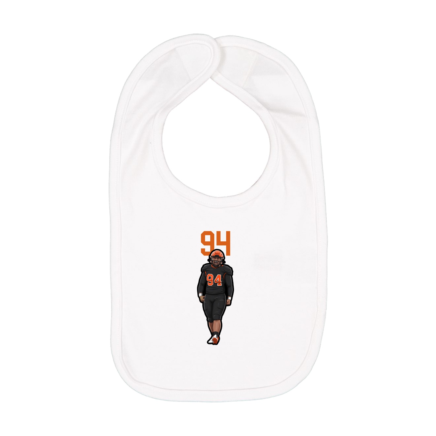 Infant Bib — Number Top in White