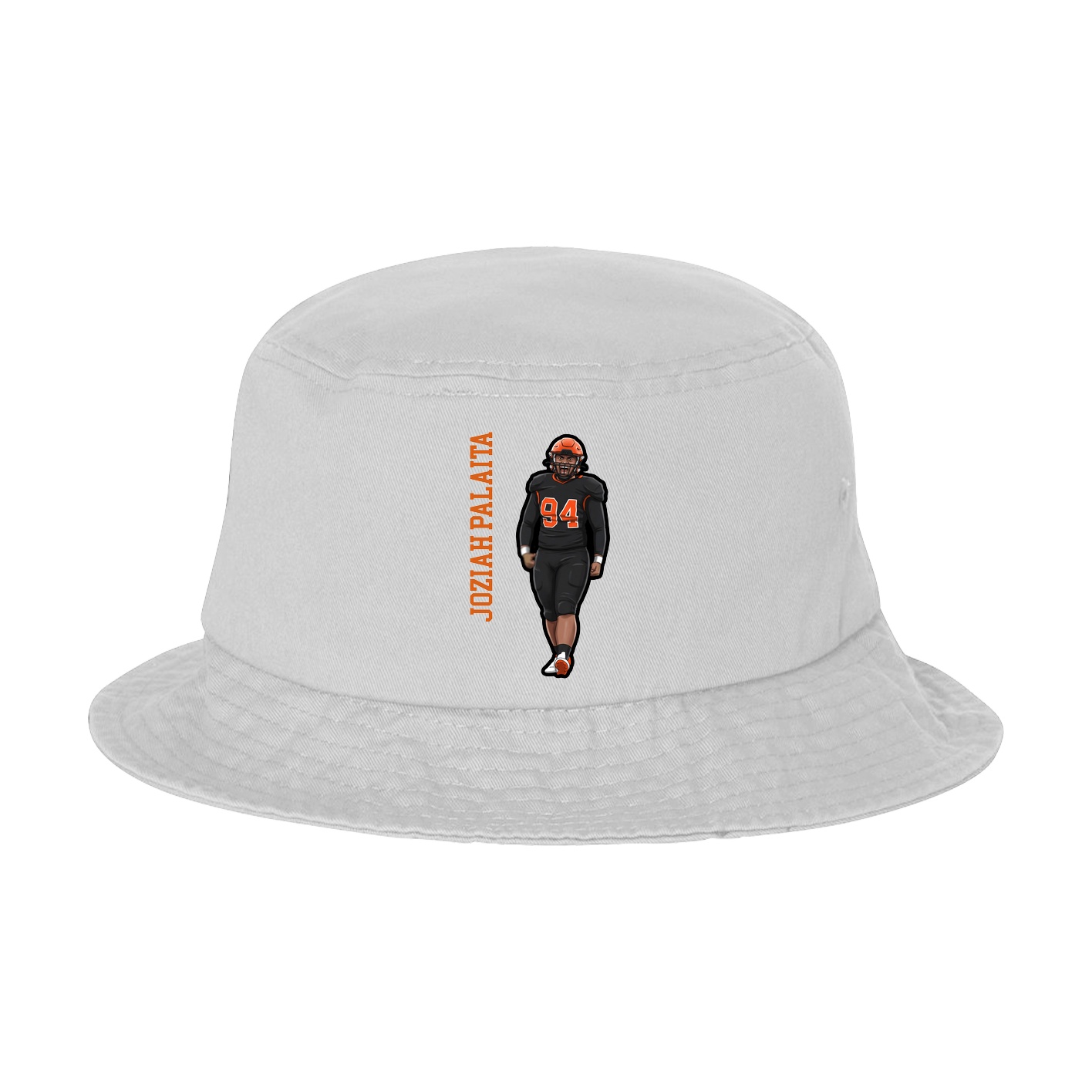 Bucket Cap — Name Vertical in White