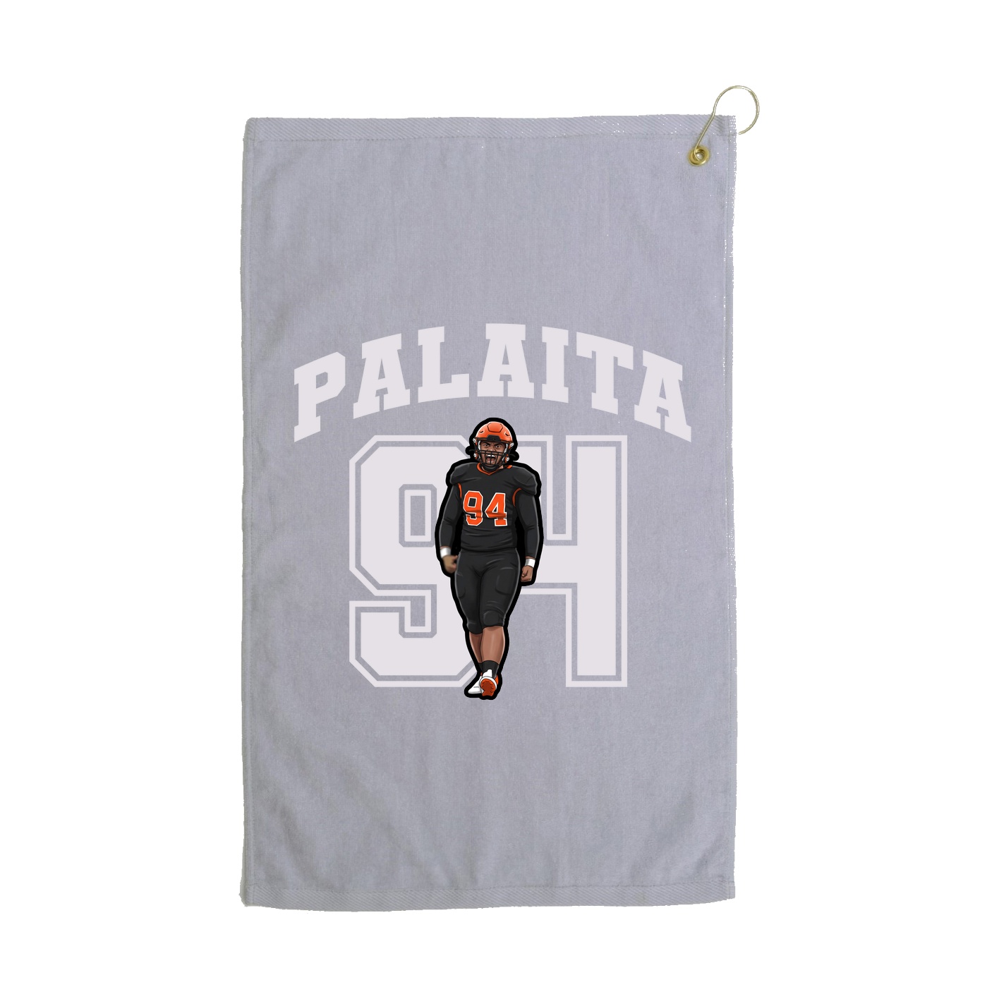 Golf Towel — Number in Grey