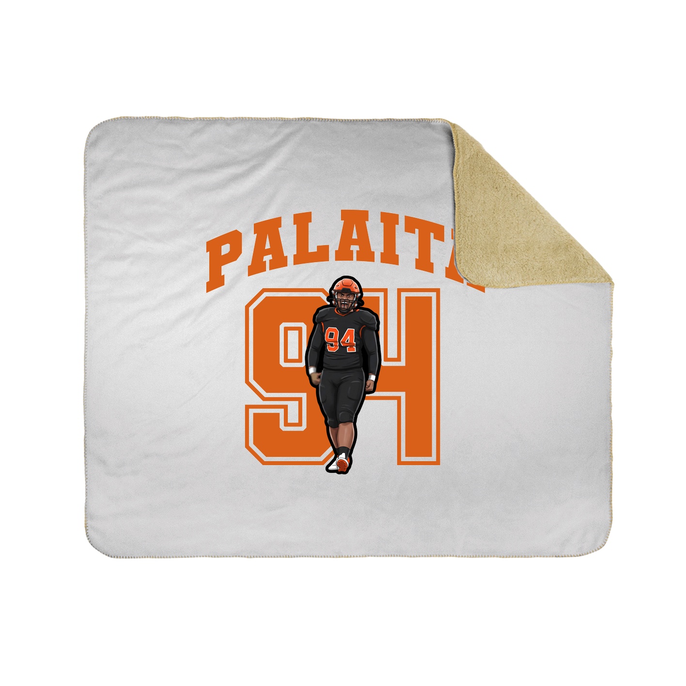 Throw Blanket — Number in White