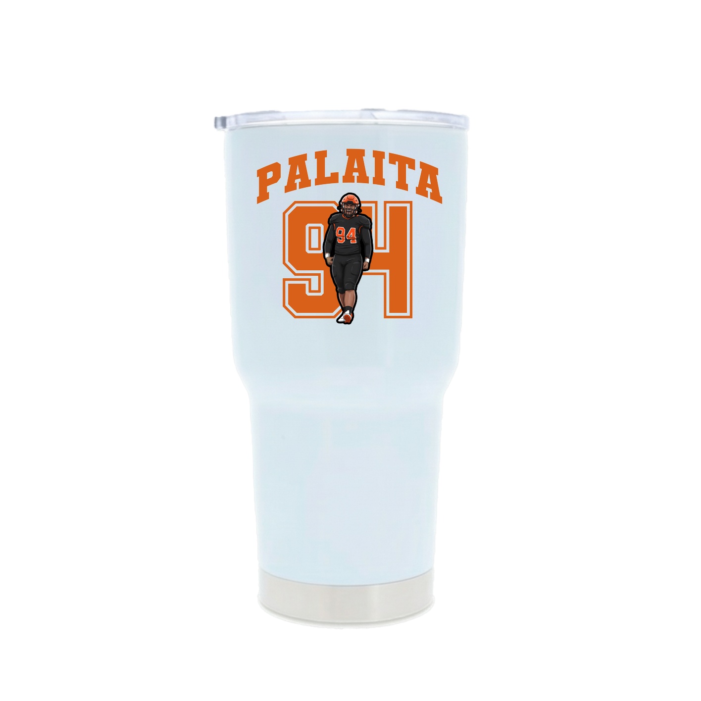 30oz Stainless Steel Tumbler — Number in White