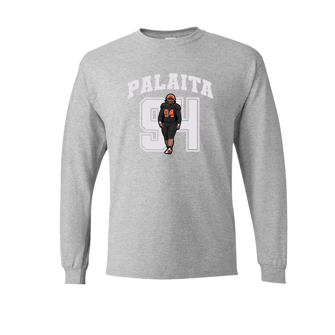 Long Sleeve Tee — Number in Grey