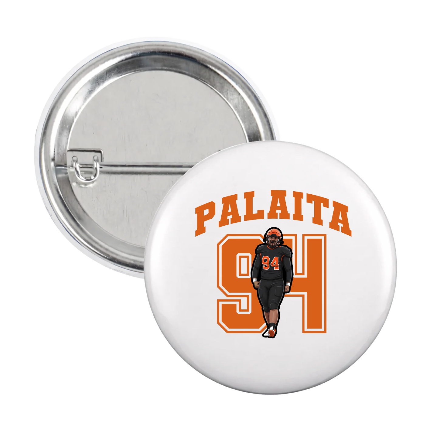 Game Day Button — Number in White
