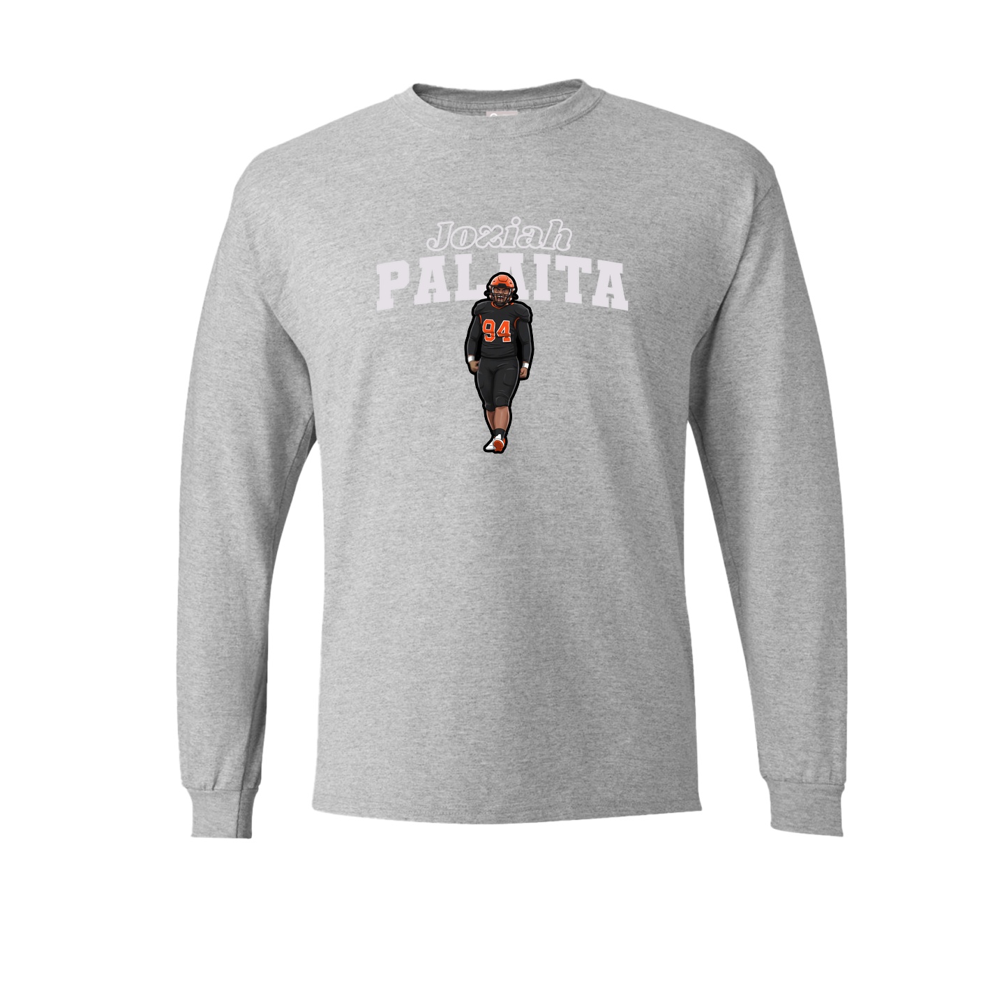 Long Sleeve Tee — Name Arch in Grey