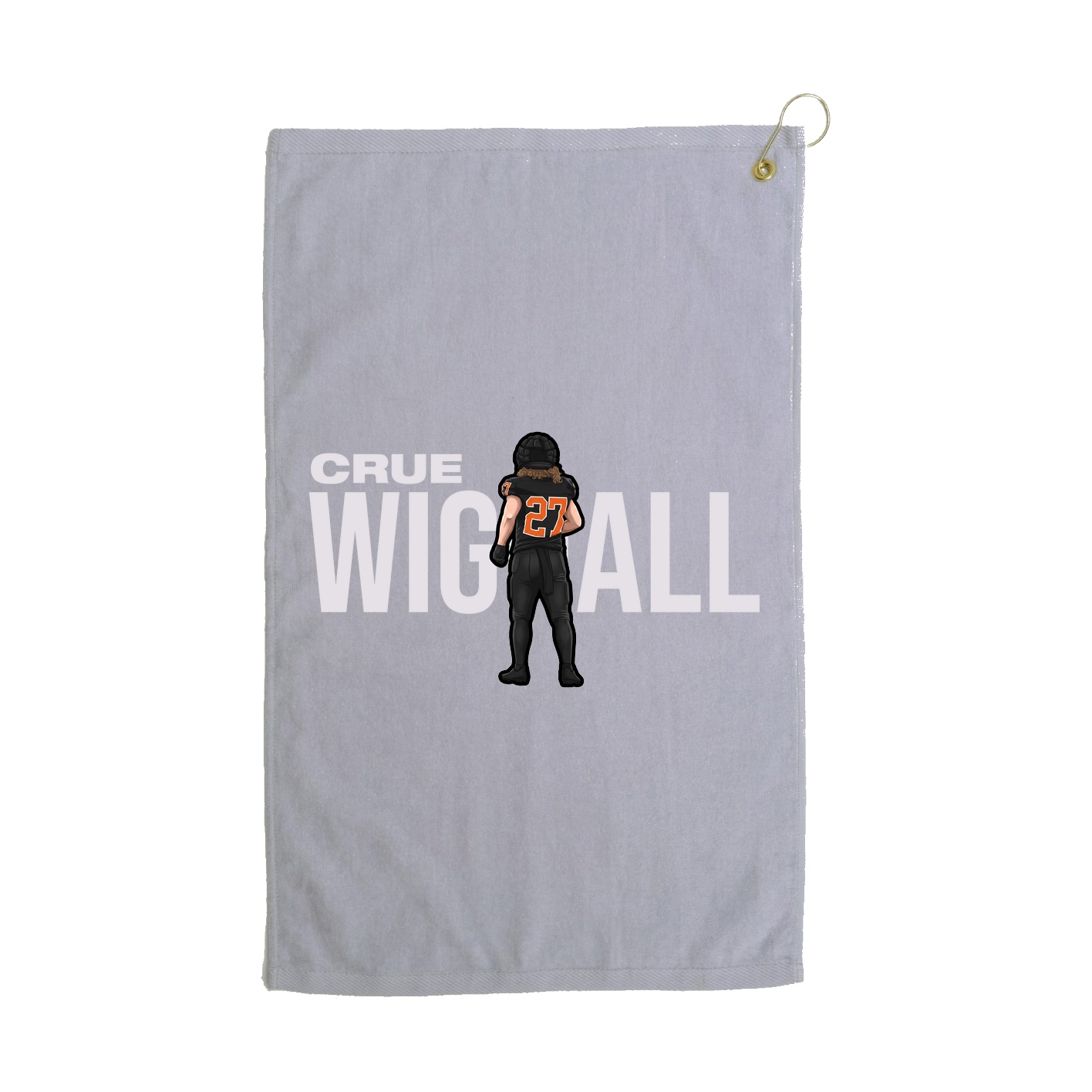 Golf Towel — Player Name in Grey