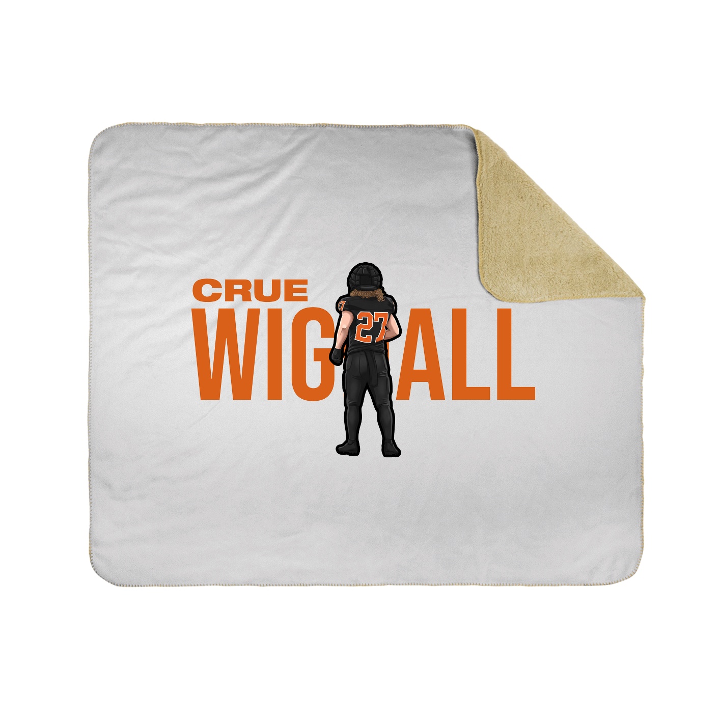 Throw Blanket — Player Name in White