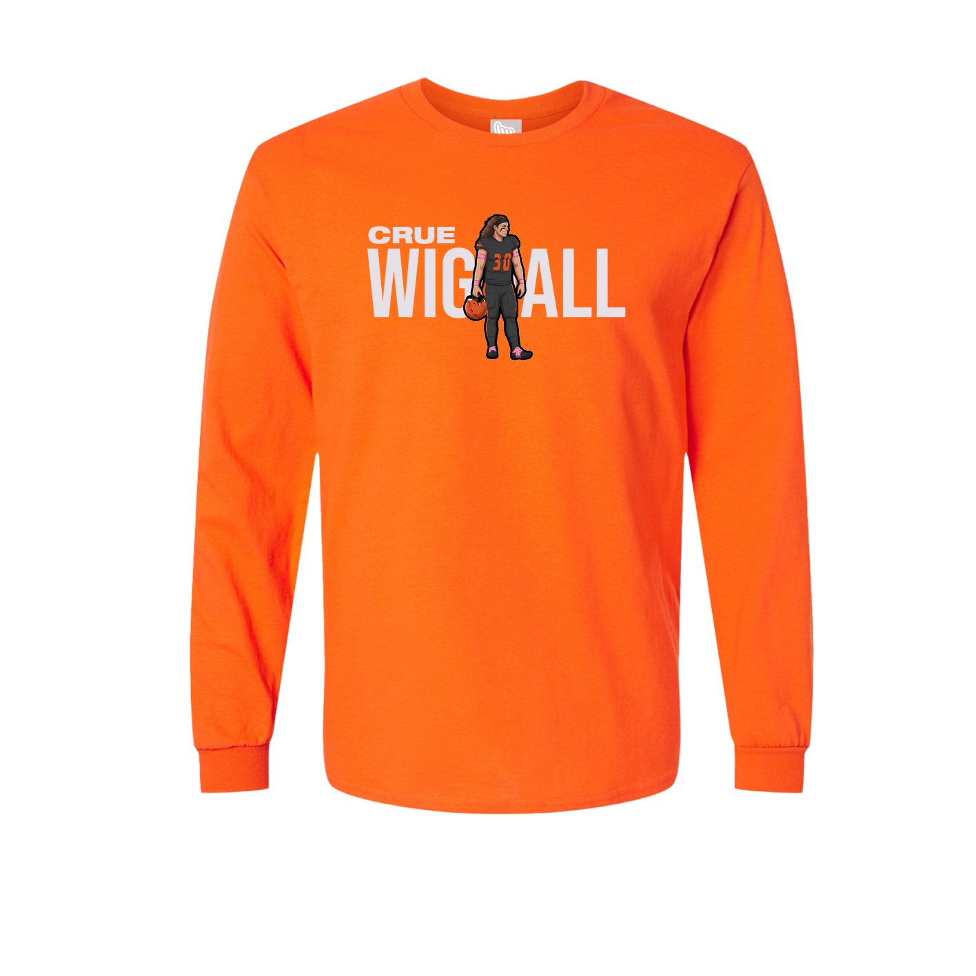 Long Sleeve Tee — Player Name in Orange