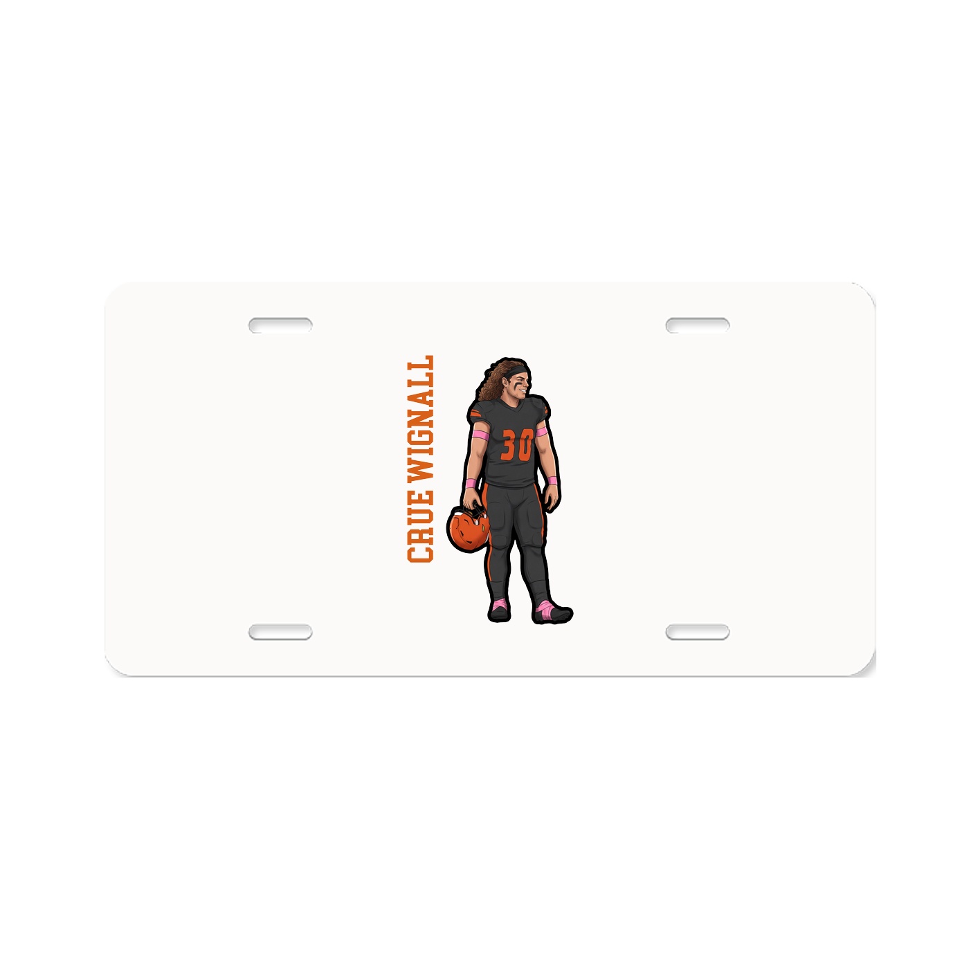 License Plate — Name Vertical in Classic