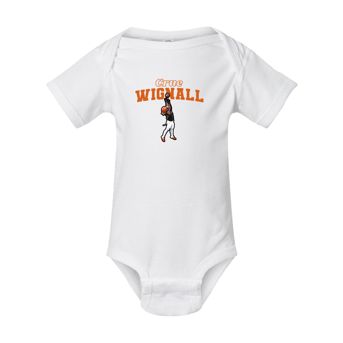 Baby Onesie — Name Arch in White