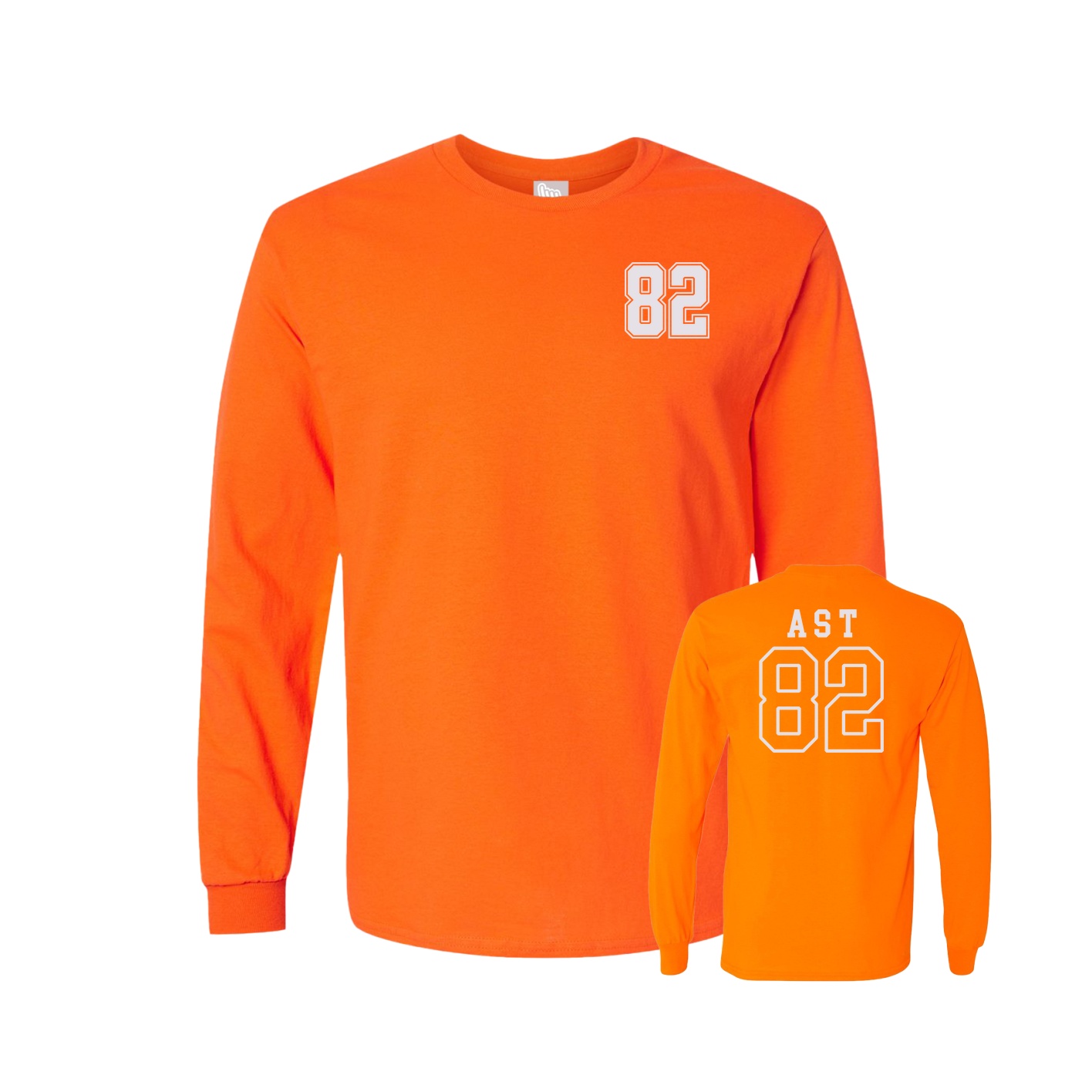 Long Sleeve Tee — Chest Back in Orange