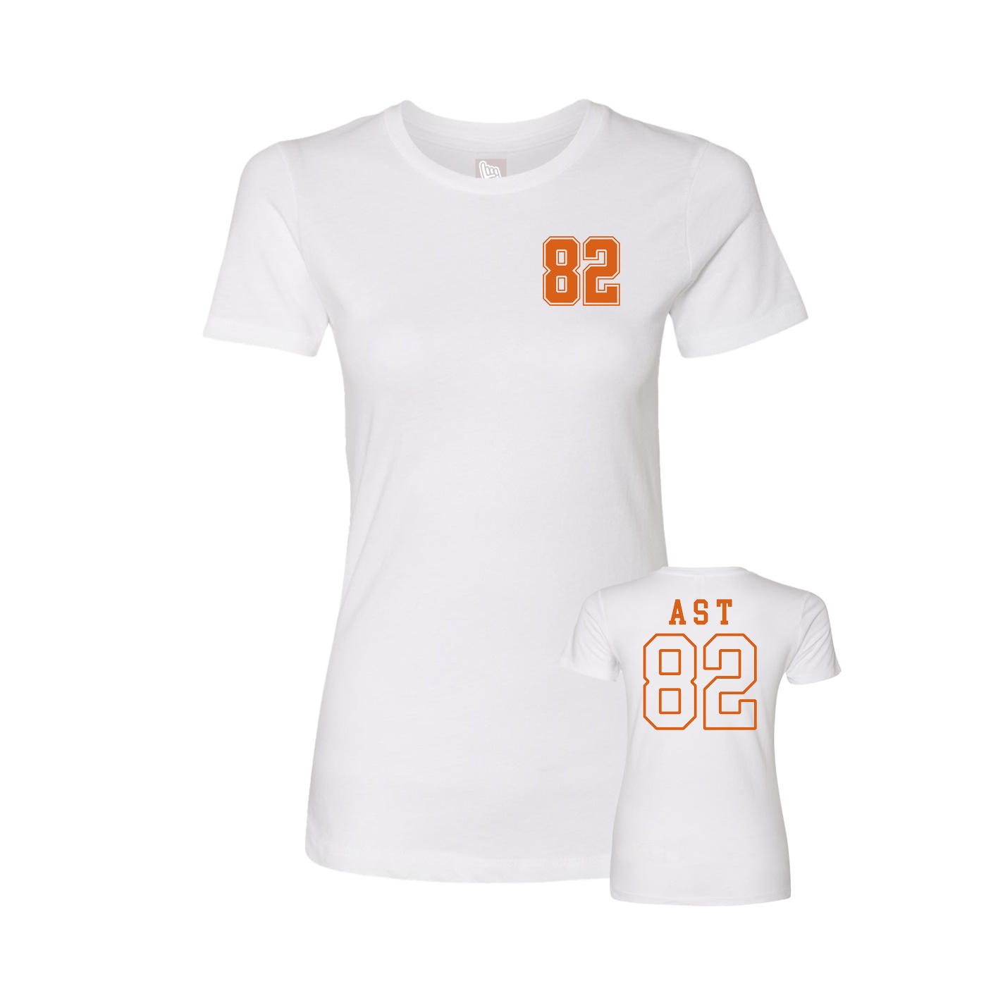 Fitted Women's Tee — Chest Back in White