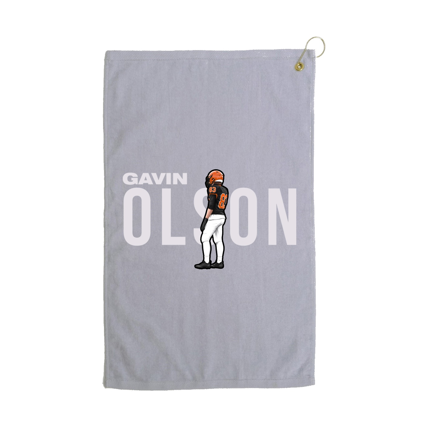 Golf Towel — Player Name in Grey