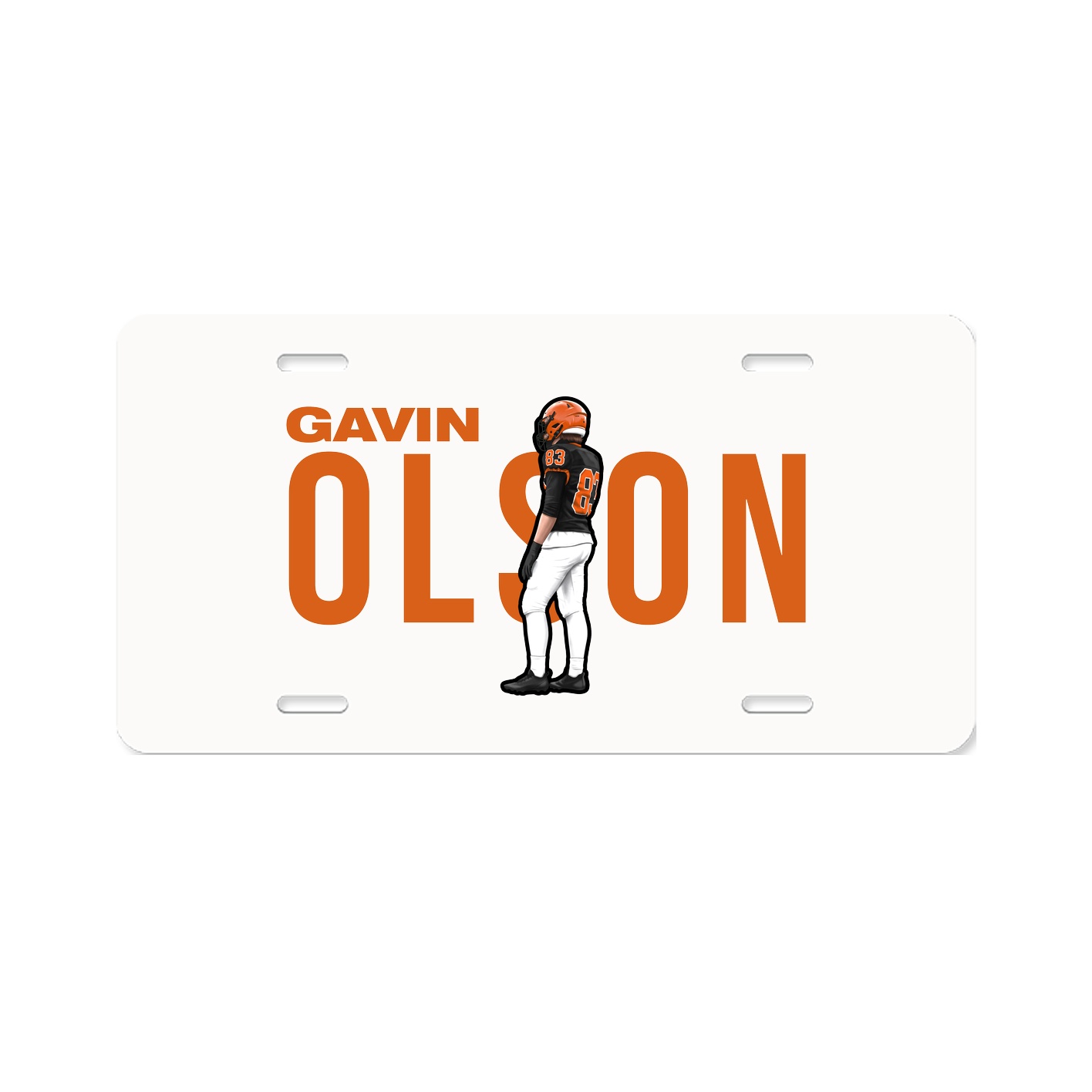 License Plate — Player Name in Classic