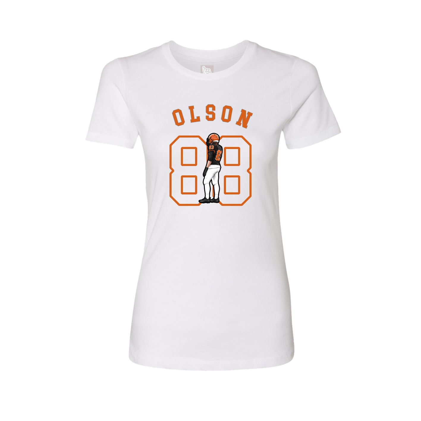 Fitted Women's Tee — Shirsey Arch in White
