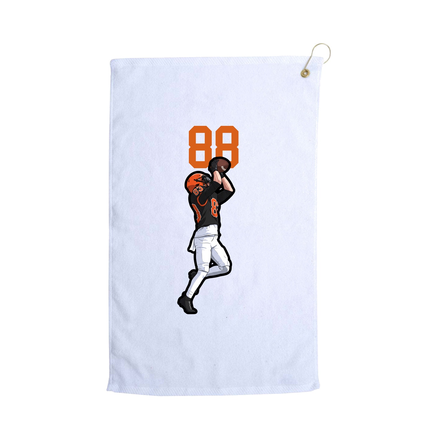 Golf Towel — Number Top in White